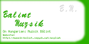balint muzsik business card